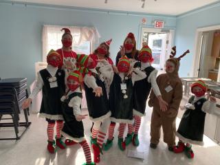 A-OK elves at the Holiday Party 2021