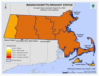 Drought status declared August 24, 2022 (effective until updated)