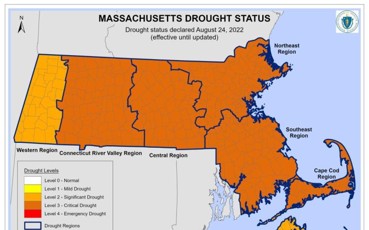 Drought status declared August 24, 2022 (effective until updated)