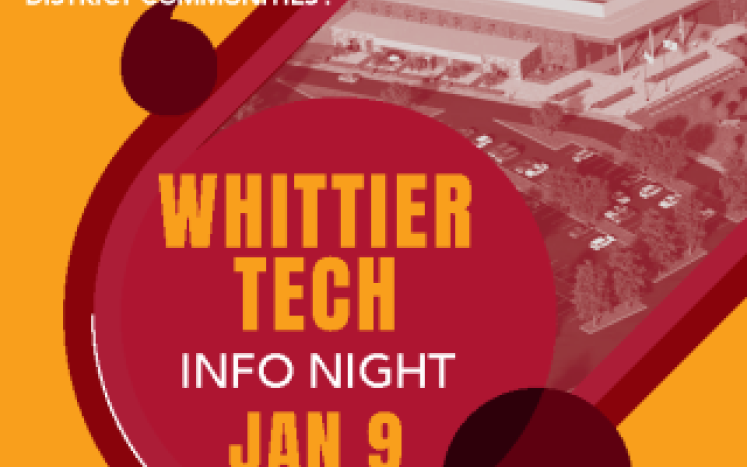 WhittierInfoNight, Jan 9th, 6 to 8 pm, 70 Low Street Newburyport at Nock Middle School